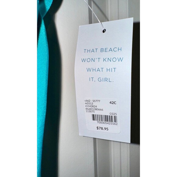 Lane Bryant tankini top size 42C with underwire- 2 piece Swim by cacique NWT - Picture 3 of 4